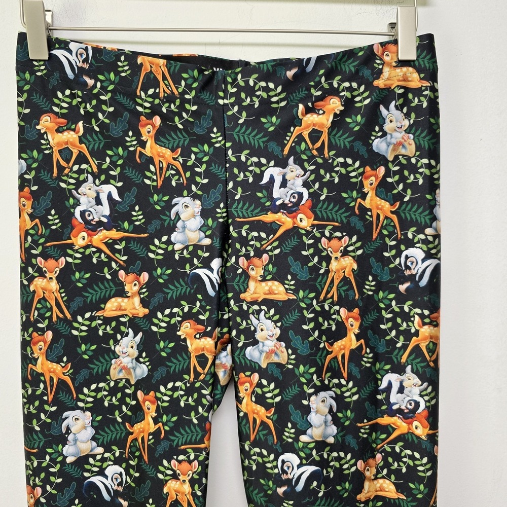 Black Milk Womens Disney Bambi Forest Floral Leggings Size XL Stretch Whimsy - Picture 5 of 9